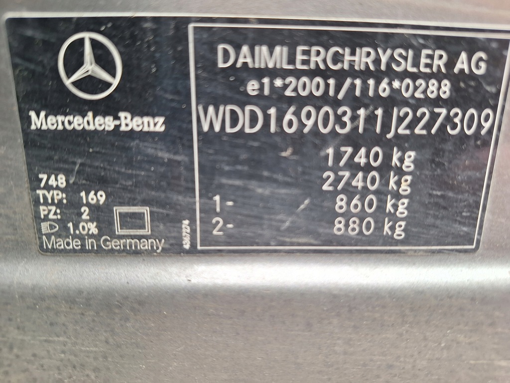 фото №12, Mercedes w169 a-klasa w245 b-klasa выборщик домкрат трос передач автоматическая коробка передач