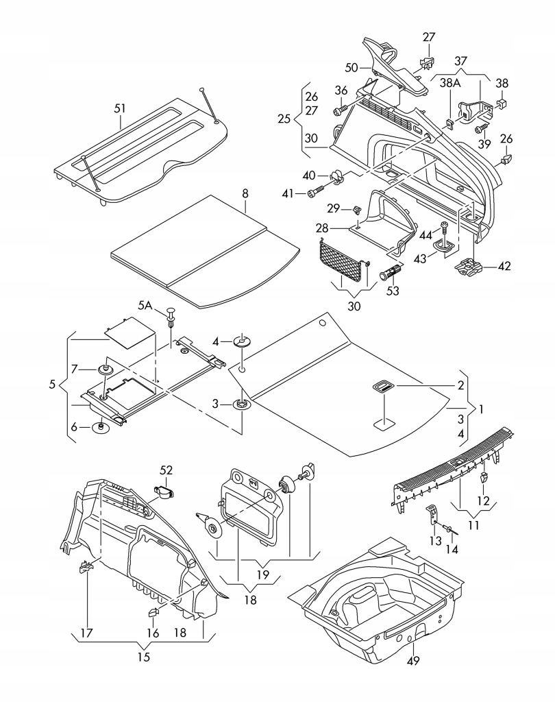 Накладка поріг багажника audi a7 4g8 4g8863471 4pk в Україні