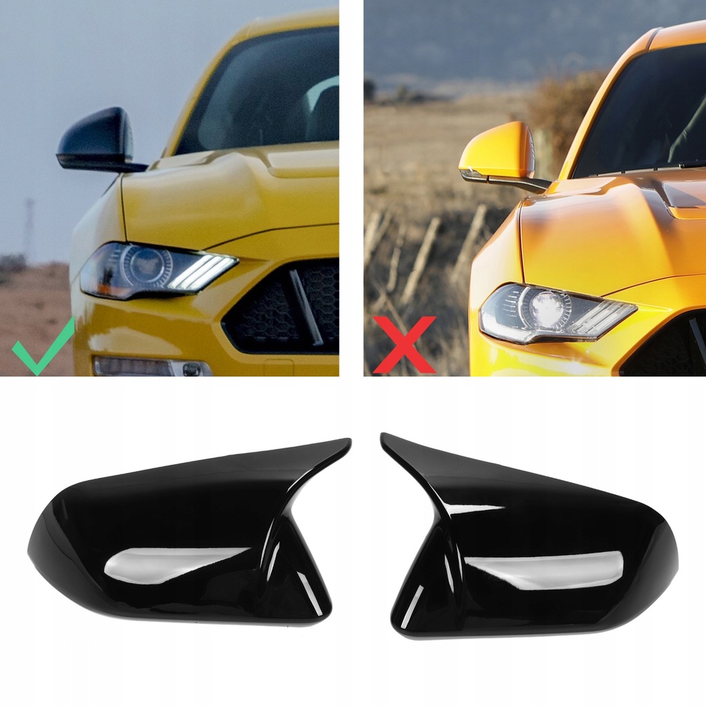 фото №9, Накладки корпус дзеркало do ford mustang 2015-2022 gloss black