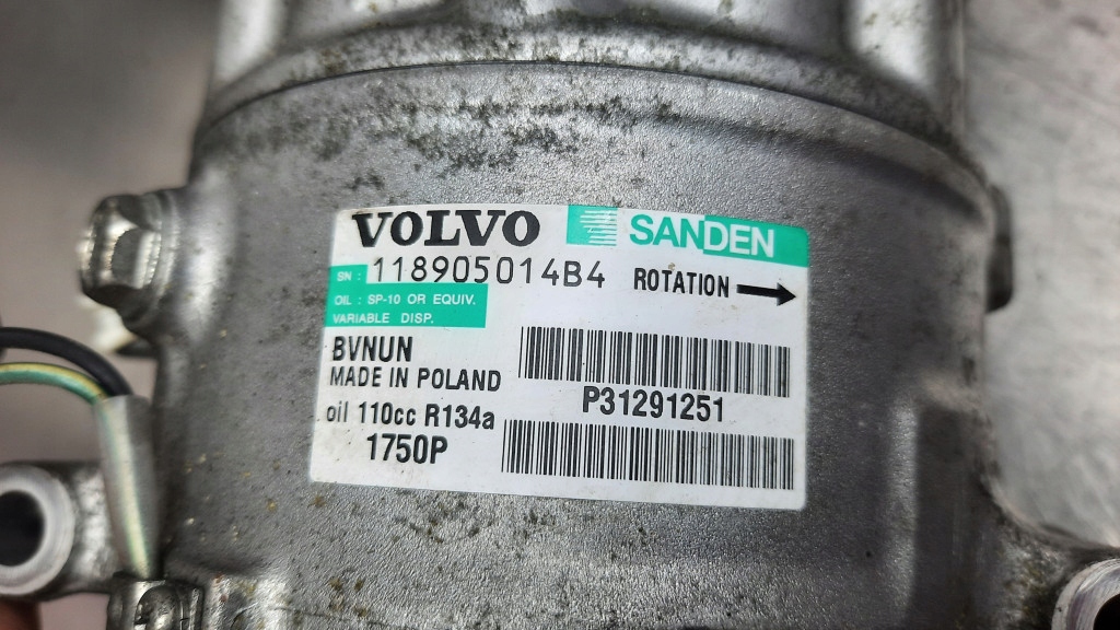 фото №6, Компресор кондиціонера 31291251 volvo v40 ii 12-19r 1.6 d2