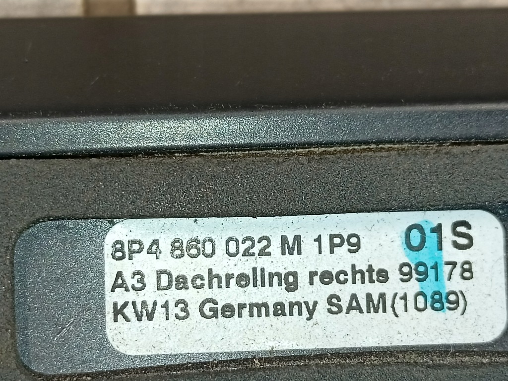 фото №9, Рейлинги кровельные чёрные audi a3 8p sportback 8p4860022m 8p4860021m