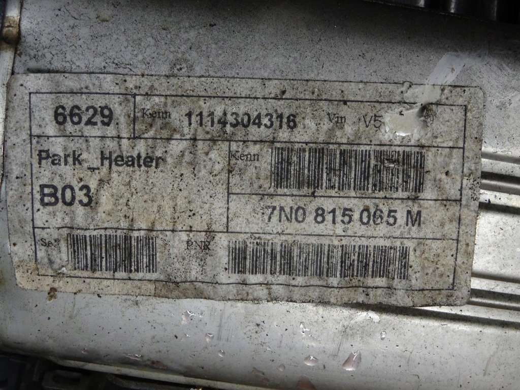 фото №14, Vw sharan seat alhambra 7n нагрівач додатковий обігрівач webasto 7n0815065m