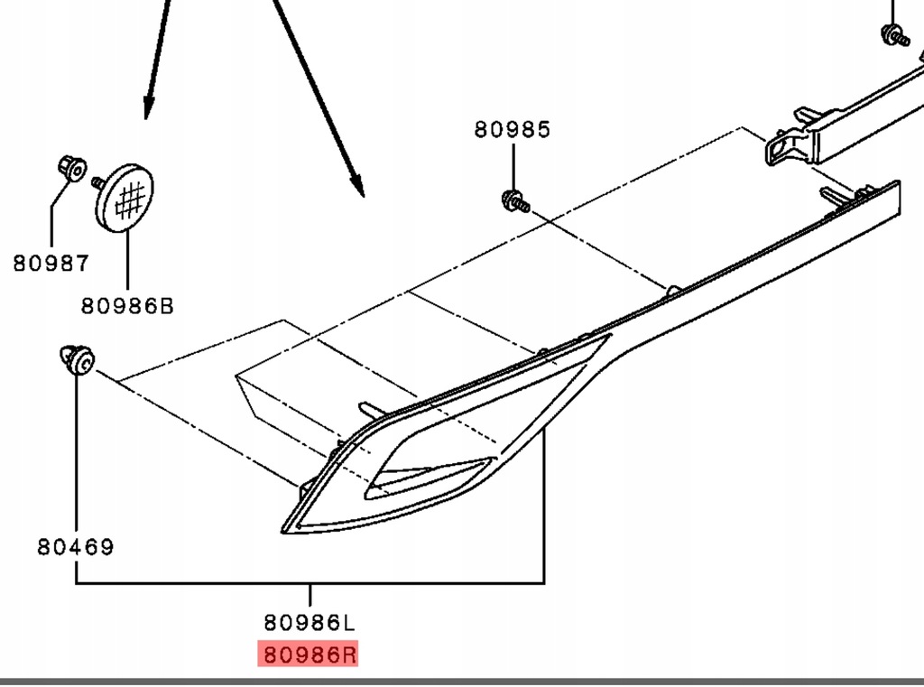 фото №9, Mitsubishi asx lift 17 - 19 отражатель с карбон w бампер задняя правый оригинал