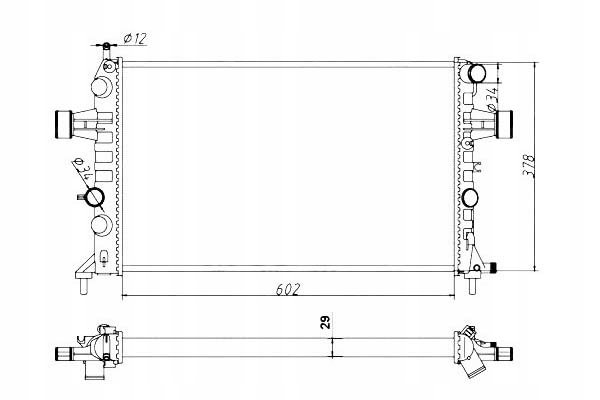 Nrf 54668 радіатор, система охолодження двигуна Зі Шроту