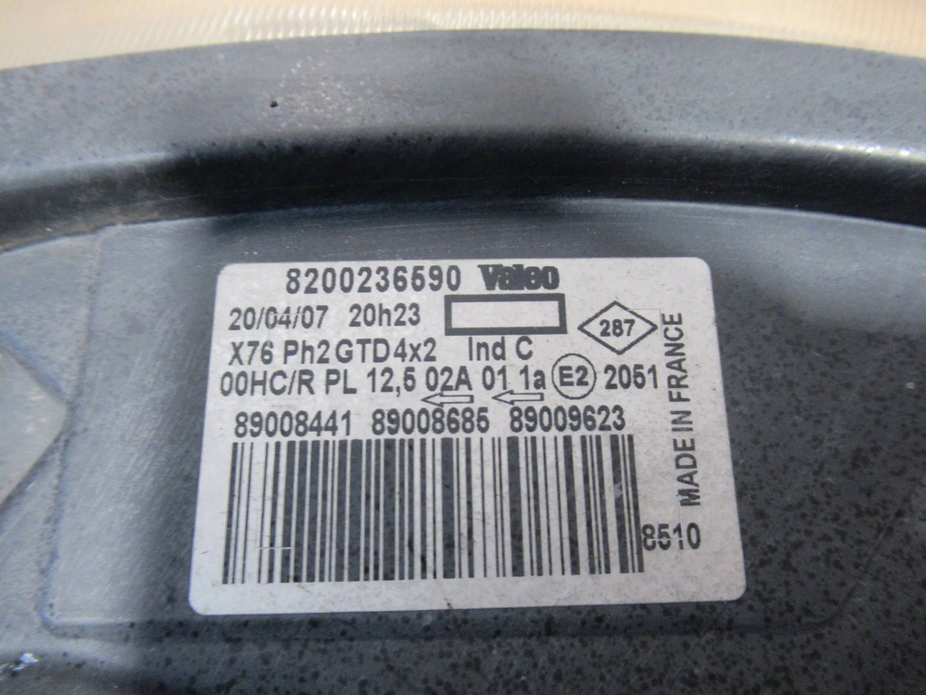 фото №6, Лампа перед левая 8200236590 renault kangoo 03-09