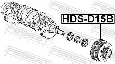 фото №3, Шкив hds-d15b febest honda civic ii v vi