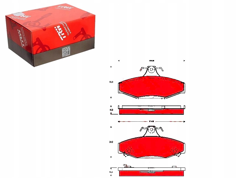 фото №1, Тормозные колодки тормозные daewoo задняя nubira trw