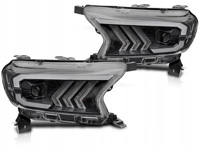 Купить Фонари фары ford ranger v 16-22 черный трубка  full led drl dts