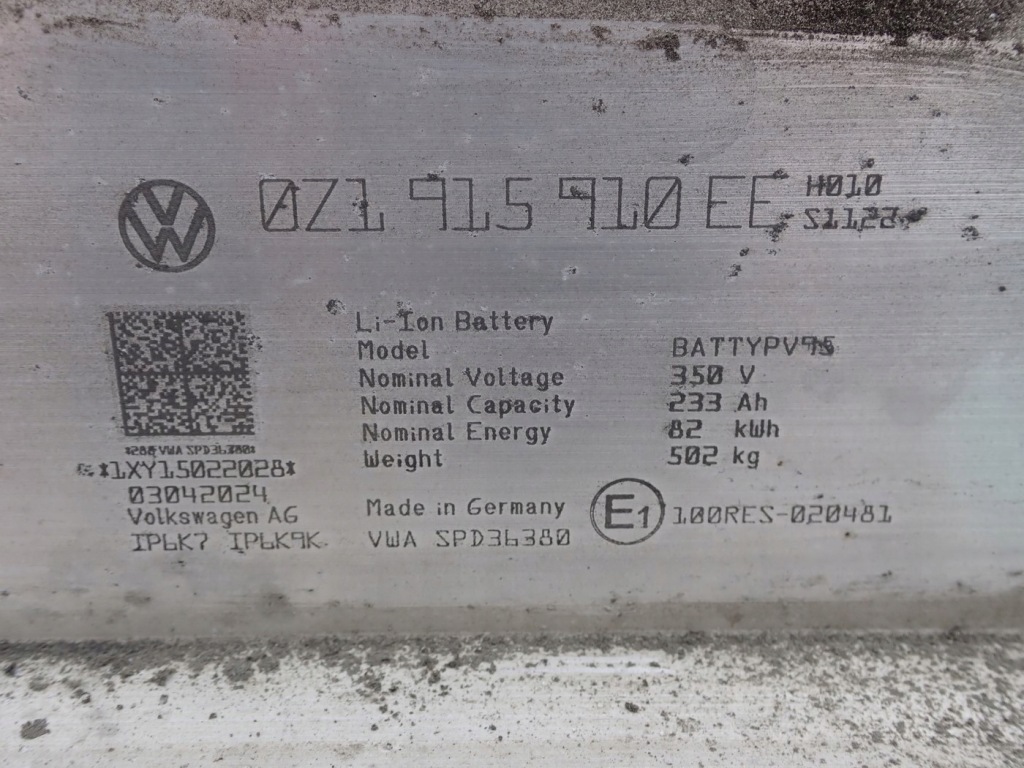 Акумулятор акумулятор оригінал 350v 233ah 82 kwh vw volkswagen id.4 id4 24r Ціна