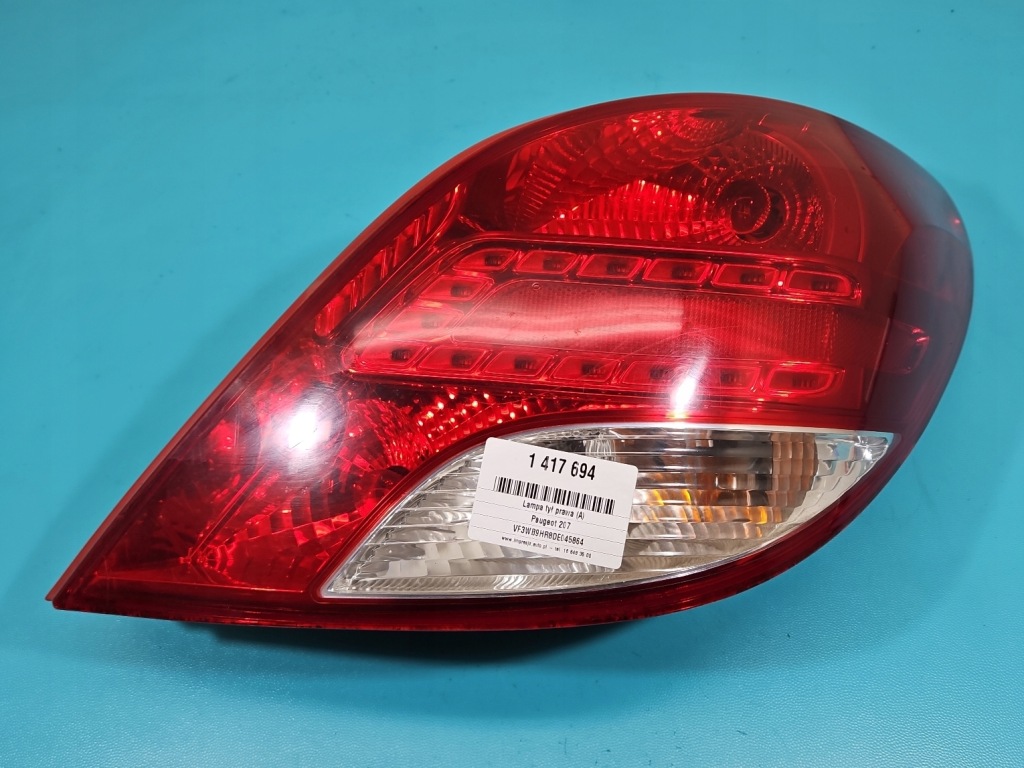 фото №4, Лампа задняя правая peugeot 207 cabrio cc lift