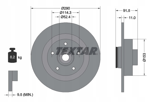 фото №5, Диск ham. renault t. megane/ scenic/ talisman 15- с подшипник abs textar