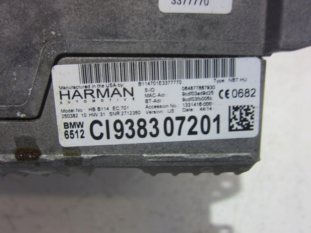 фото №10, Bmw f10 f30 x3 f25 f15 зчитувач модуль навігації high nbt 65126826793 9383072