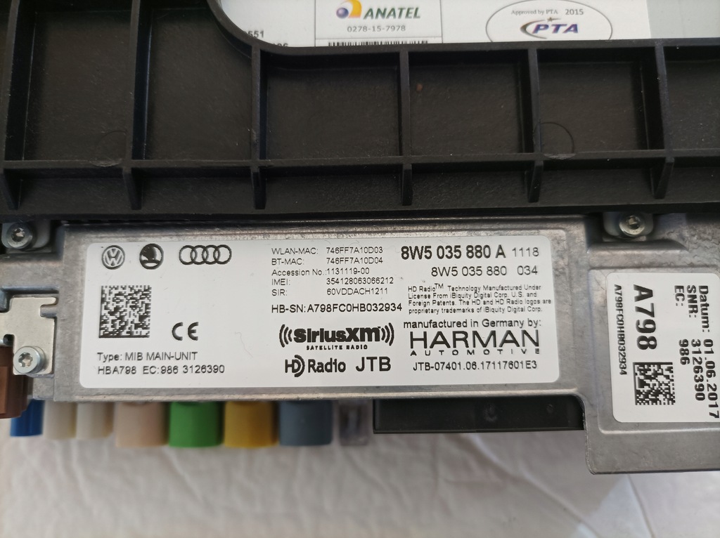 фото №5, Audi a4 b9 считыватель мультимедиа mmi 8w5035880a