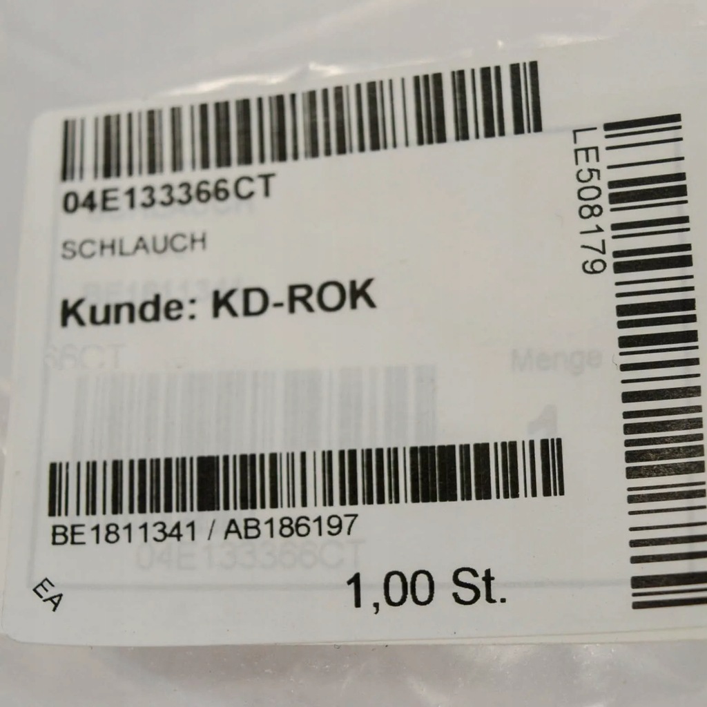 фото №7, Audi q2 шланг соединительный wąż 04e133366ct oem