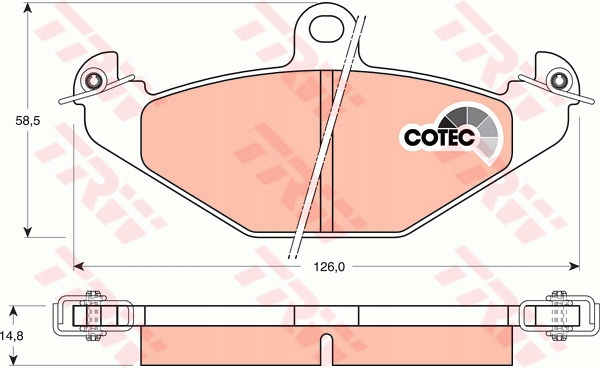 фото №2, Тормозные колодки тормозные задняя do renault safrane ii 3.0 v6