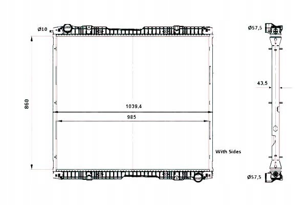 фото №1, Nrf радіатор двигуна scania g r dc11.08-dt16.08