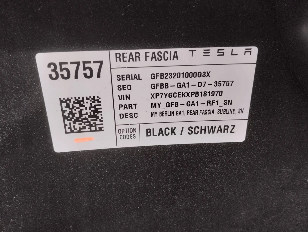 фото №2, Tesla model y бампер задня bez pdc pbsb