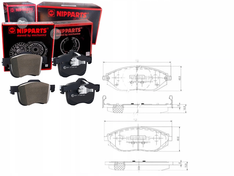Купити Nipparts комплект гальмівних колодок гальмівних 96682858 3784