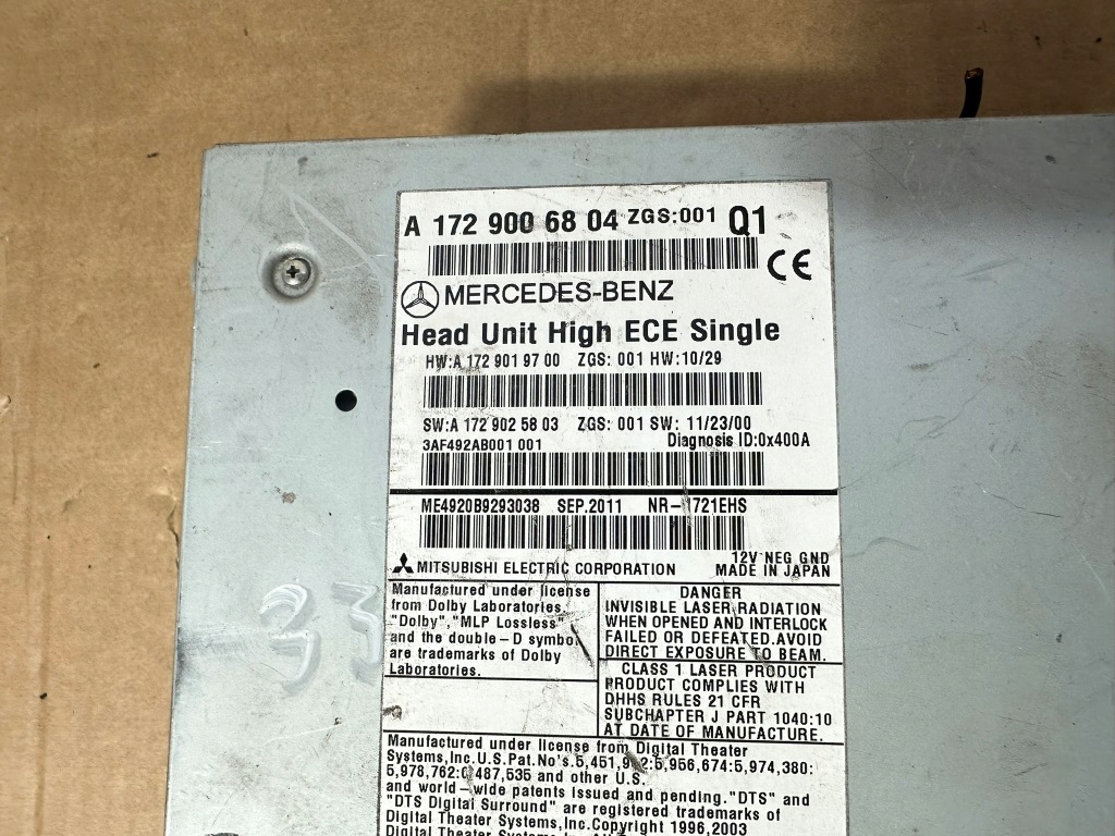 Радіо, блок радіо, станція, блок керування mercedes slk r172,w172 a1729006804 Недорого