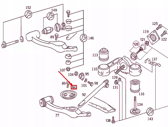 Mercedees-benz s w126 корпус пружины левая передняя a1263220615 в Украине