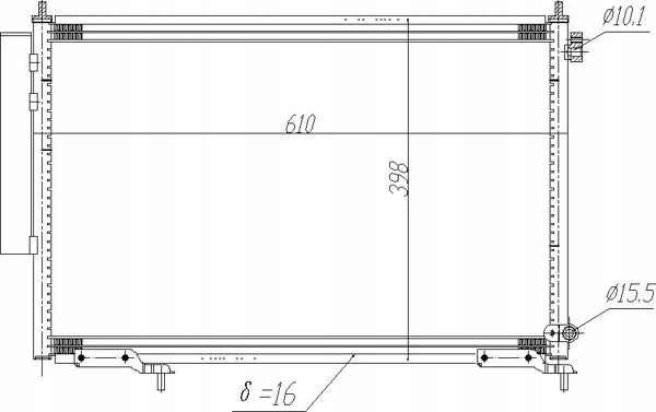 фото №9, Конденсатор радиатор кондиционера honda cr-v ii 2.2d 02.05-09.06
