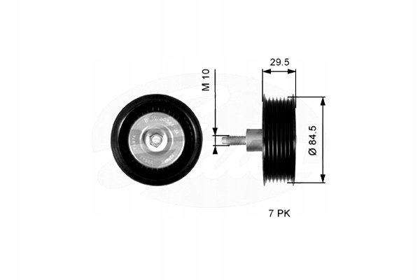 фото №2, Gates t36536 ролик направляющая / направляющая, ремень клиновой зубчатый