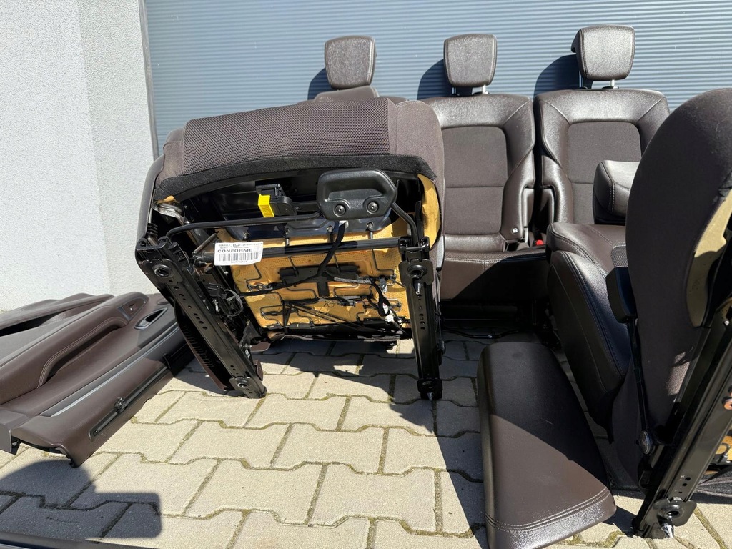 фото №16, Renault espace v комплект сидений 5 человек коричневая полукожа подогрев перед задняя