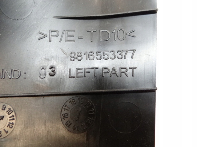 фото №7, Peugeot partner iv левая заглушка консоли панели 9816553377
