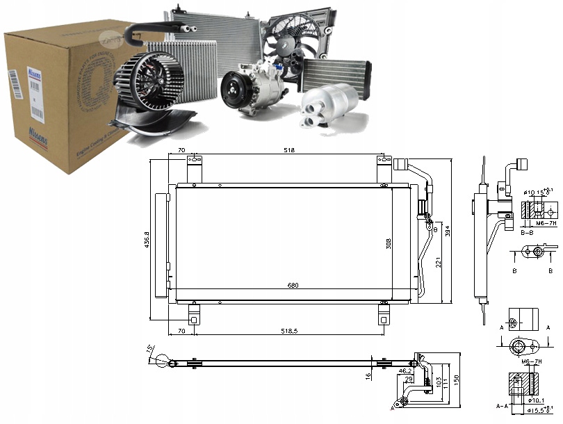 фото №1, Конденсатор радіатор кондиціонера [nissens]