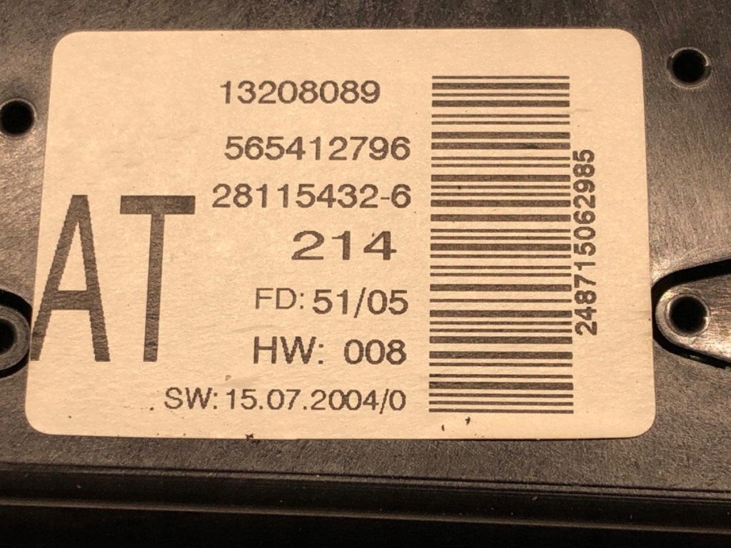 Дисплей opel zafira b 13208089 05-15 в Украине