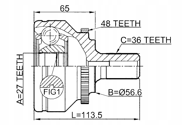 Шрус  полуось наружный volvo s80 2007- febest Цена