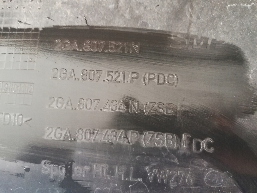 фото №10, Volkswagen оригинальный номер 2ga807521p спойлер бампера заднего