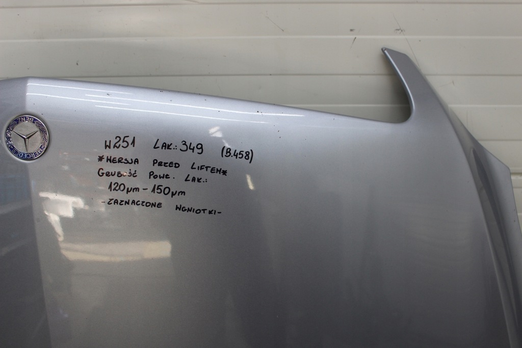 фото №9, Mercedes r klasa w251 капот крышка двигателя перед 349 przed liftem