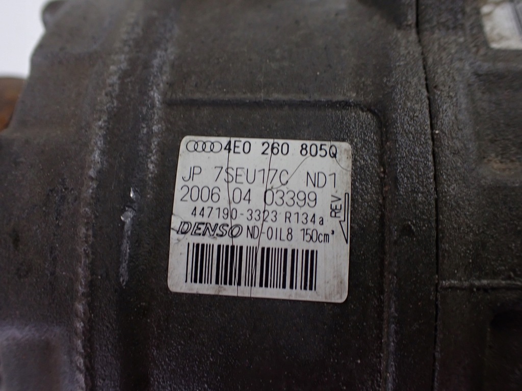 фото №9, Компрессора компрессор кондиционера audi a8 s8 d3 5.2 v10 короткий 4e0260805q
