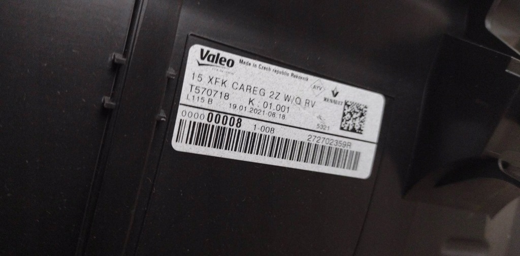 фото №7, Отопитель вентилятор renault kangoo iv 2021r 272704147r