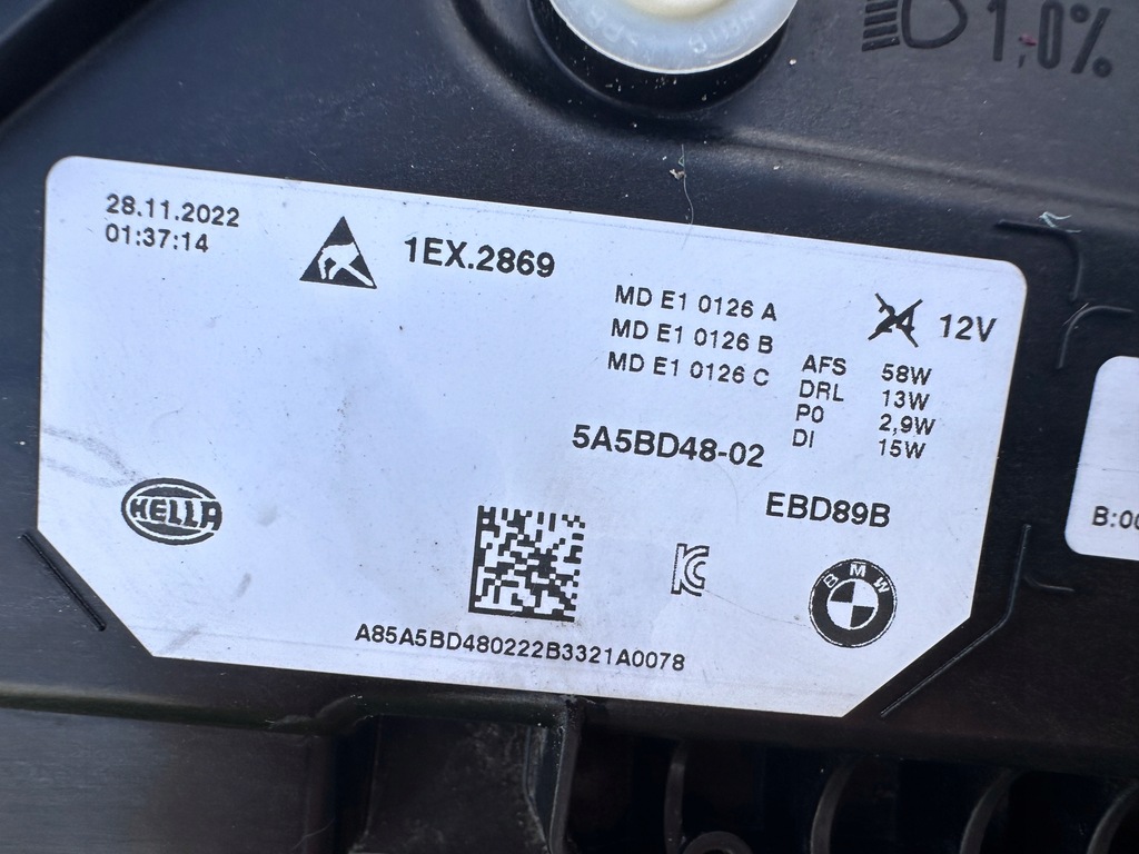 фото №16, Bmw x1 u11 22- лампа правая перед full led 5a5bd48-02