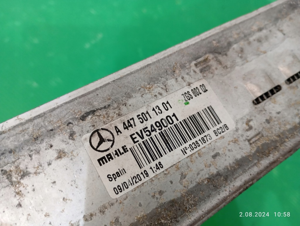 Інтеркулер радіатор повітря mercedes vito v-klasa w447 14- a4475011301 Ціна