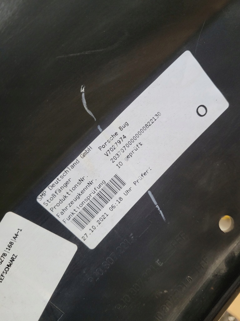 фото №9, Porsche taycan 9j 9j1zderzak перед передний