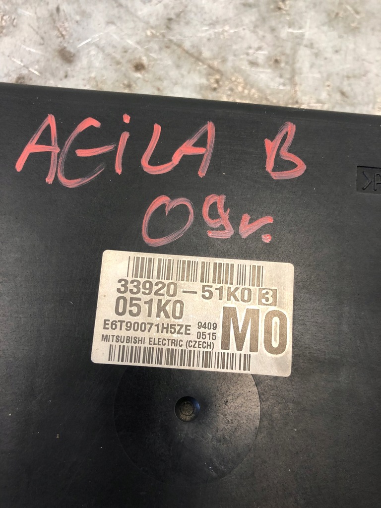 фото №6, Бортовой компьютер двигателя opel agila b 33920-51k03