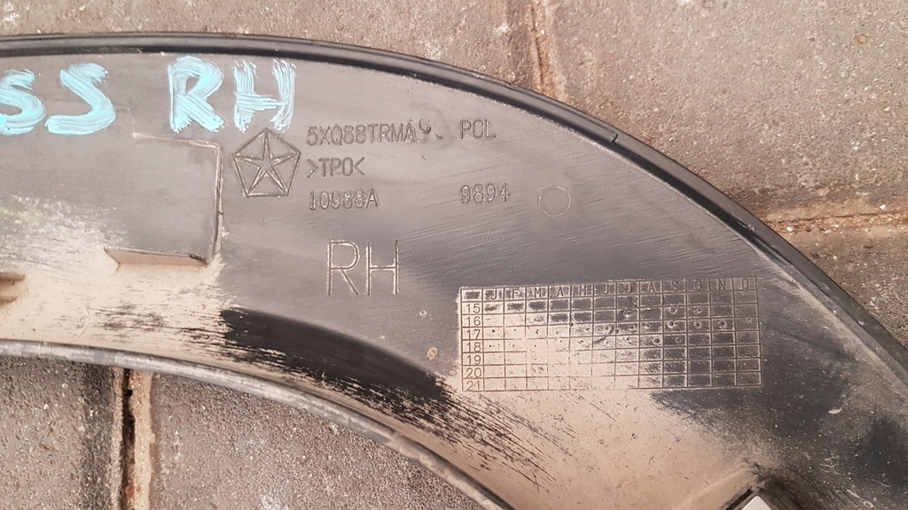 фото №6, Jeep compass ii 1.6d 17- молдинг крыла задняя правая