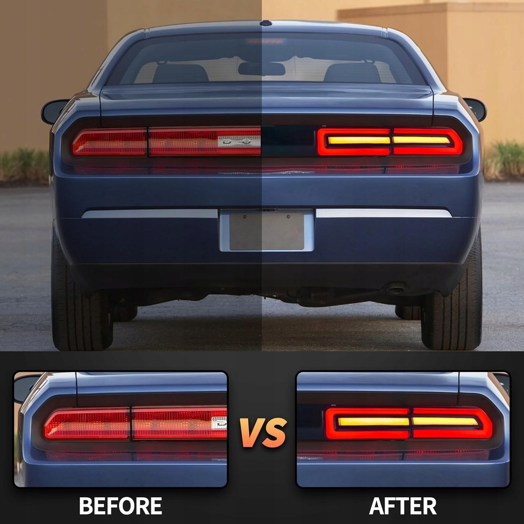 фото №8, Dodge challenger 2008-2014 лампа лампи задня накладка kpl europa led vland red