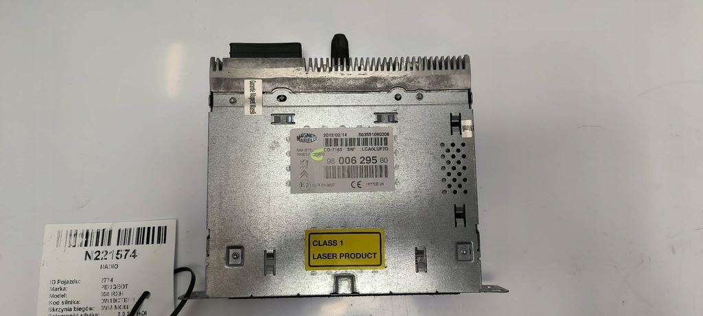 фото №6, Радіо 9800629580 peugeot 508 rxh