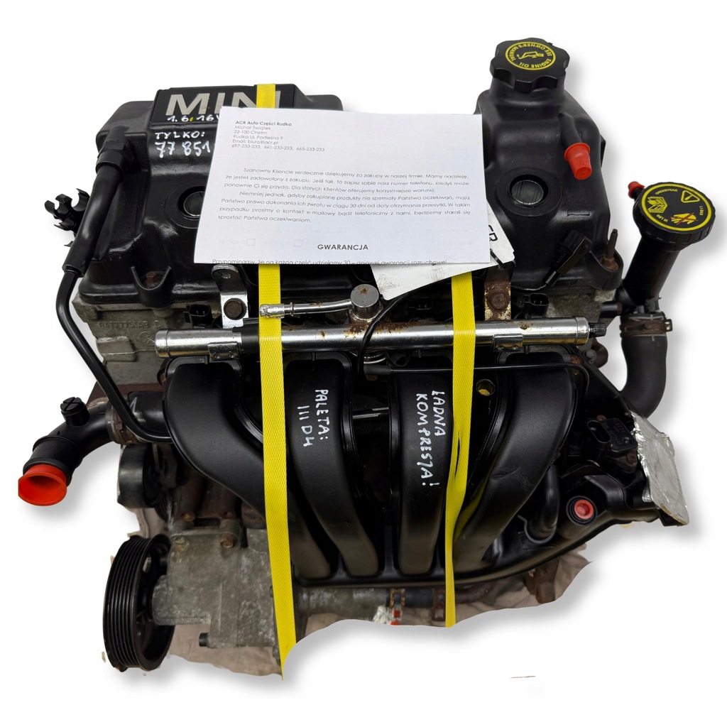 фото №1, Двигун mini one r50 r52 r53 1.6 16v 90km w10b16a w10b16d бензин 79tyś