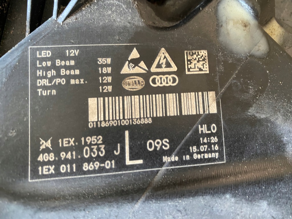 фото №10, Audi a7 4g s-line kompletny перед капот лампи бампер крила w колір ly9t