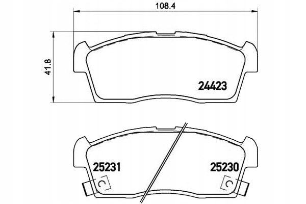фото №1, Brembo тормозные колодки тормозные peugeot ion 10- перед brem