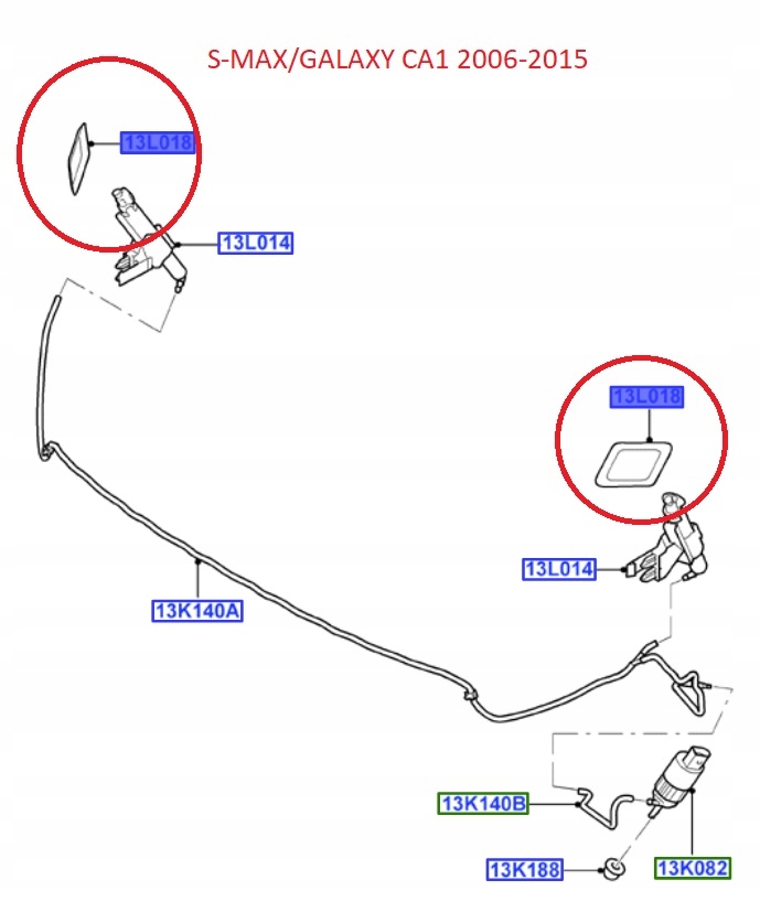 фото №12, Заглушка распылителя фара левая ford s-max 1