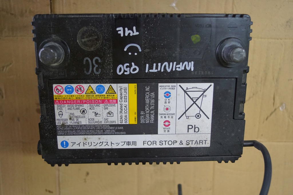 фото №2, Аккумулятор запуск стоп infiniti q50 задняя 62ah