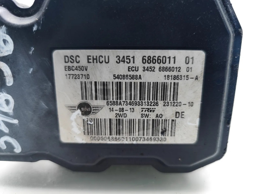 Mini paceman насос abs cooper d дизель 82kw 112 hp 6866011 3451686601101 Зі Шроту