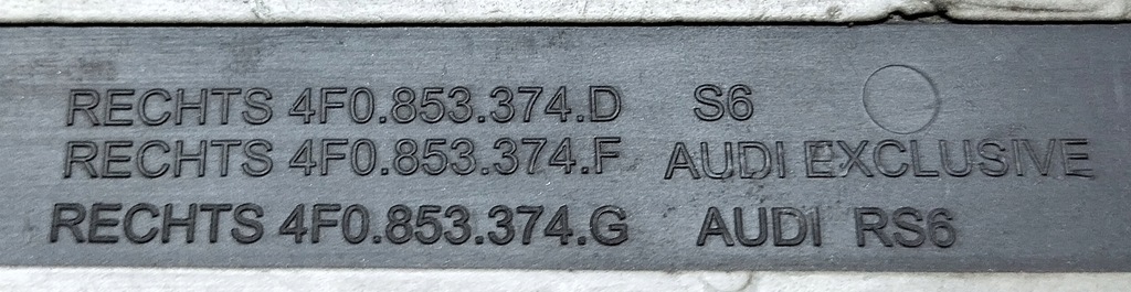 фото №8, Накладки накладки пороговые s-line audi a6 c6 комплект