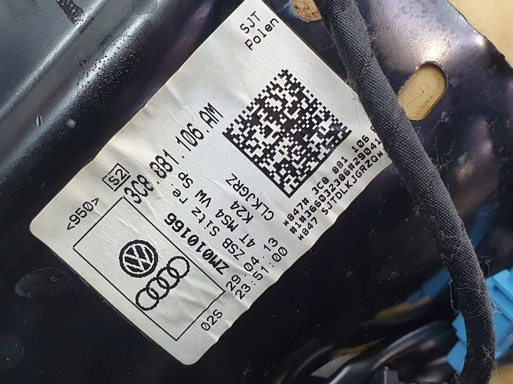 фото №9, Сиденье перед передний правый пассажира vw passat b7 cc europa